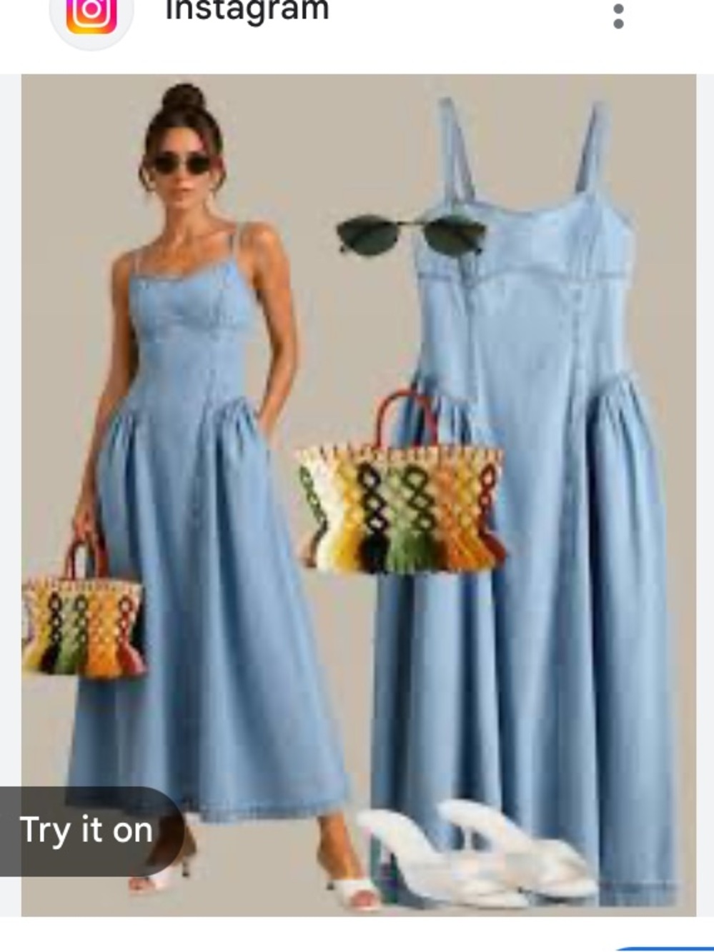 Classic denim midi dress - NWT, size S - Picture 6 of 16